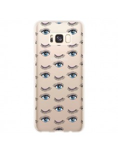 Coque Samsung S8 Plus Eyes Oeil Yeux Bleus Mosaïque...