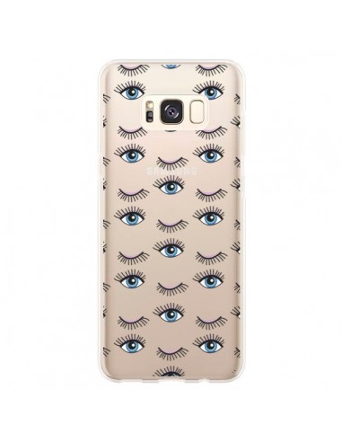 Coque Samsung S8 Plus Eyes Oeil Yeux Bleus Mosaïque Transparente -  Léa Clément