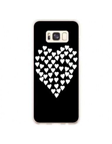 Coque Samsung S8 Plus Coeur en coeurs blancs - Project M