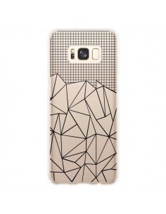 Coque Samsung S8 Plus Lignes Grille Grid Abstract Noir...