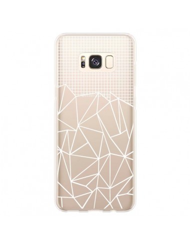 Coque Samsung S8 Plus Lignes Grilles Grid Abstract Blanc Transparente - Project M