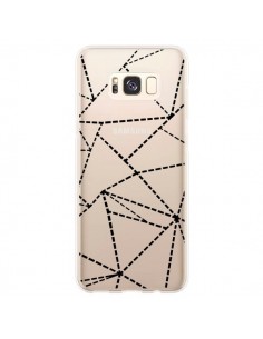 Coque Samsung S8 Plus Lignes Points Abstract Noir...