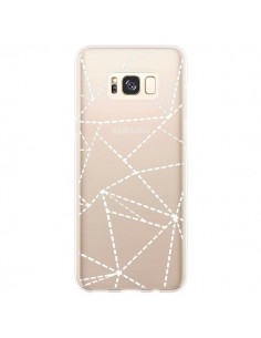 Coque Samsung S8 Plus Lignes Points Abstract Blanc...