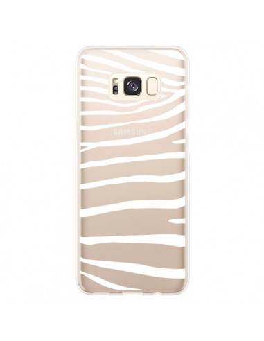 Coque Samsung S8 Plus Zebre Zebra Blanc Transparente - Project M