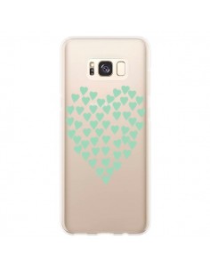Coque Samsung S8 Plus Coeurs Heart Love Mint Bleu Vert...