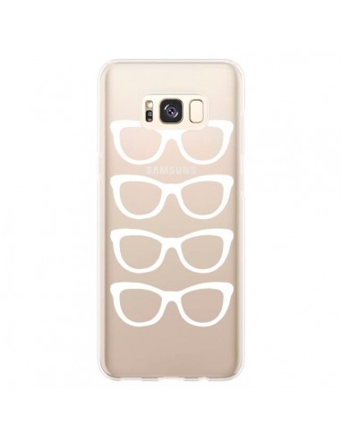 Coque Samsung S8 Plus Sunglasses Lunettes Soleil Blanc Transparente - Project M