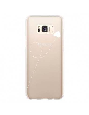 Coque Samsung S8 Plus Travel to your Heart Blanc Voyage Coeur Transparente - Project M