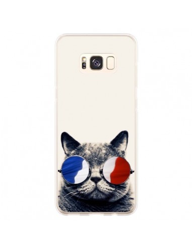 Coque Samsung S8 Plus Chat à lunettes françaises - Gusto NYC