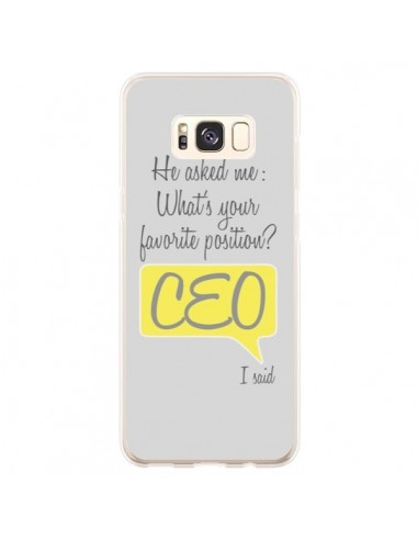 Coque Samsung S8 Plus What's your favorite position CEO I said, jaune - Shop Gasoline