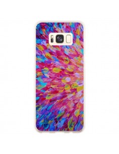 Coque Samsung S8 Plus Fleurs Bleues Roses Splash - Ebi...