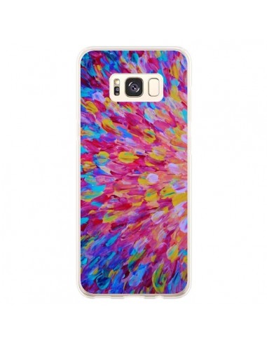 Coque Samsung S8 Plus Fleurs Bleues Roses Splash - Ebi Emporium