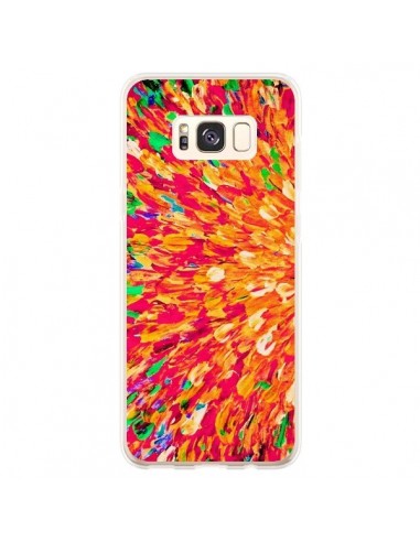 Coque Samsung S8 Plus Fleurs Oranges Neon Splash - Ebi Emporium