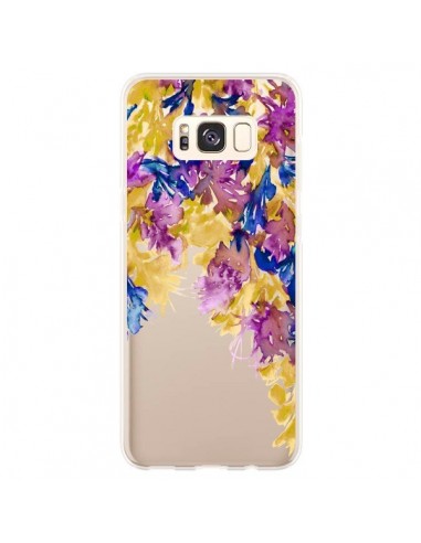 Coque Samsung S8 Plus Cascade Florale Transparente - Ebi Emporium