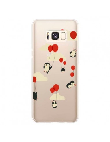 Coque Samsung S8 Plus Pingouin Ciel Ballons Transparente - Jay Fleck