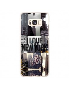 Coque Samsung S8 Plus I love New Yorck City noir - Javier...