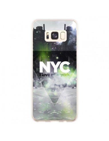 Coque Samsung S8 Plus I Love New York City Vert - Javier Martinez