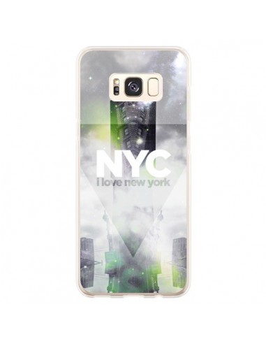 Coque Samsung S8 Plus I Love New York City Gris Vert - Javier Martinez