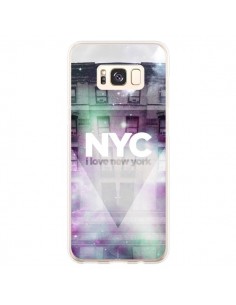 Coque Samsung S8 Plus I Love New York City Violet Vert -...
