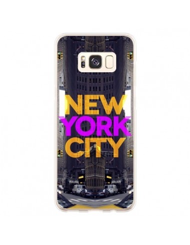 Coque Samsung S8 Plus New York City Orange Violet - Javier Martinez