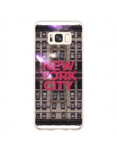 Coque Samsung S8 Plus New York City Buildings Rouge -...