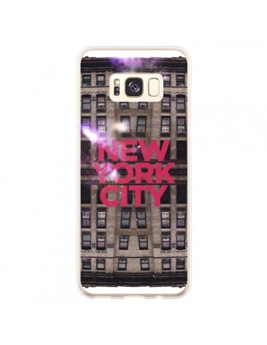 Coque Samsung S8 Plus New York City Buildings Rouge - Javier Martinez