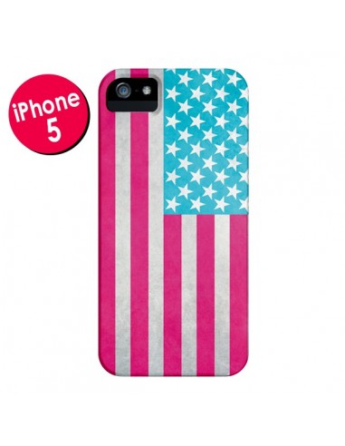 Coque Drapeau USA Vintage pour iPhone 5 et 5S - Mary Nesrala