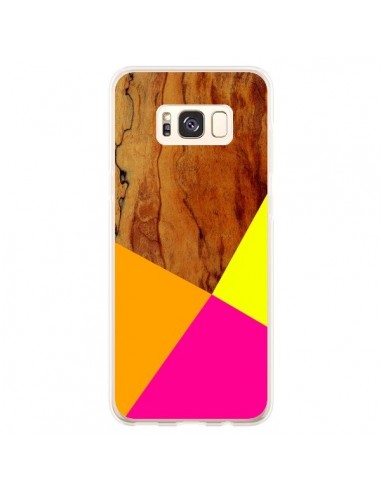 Coque Samsung S8 Plus Wooden Colour Block Bois Azteque Aztec Tribal - Jenny Mhairi