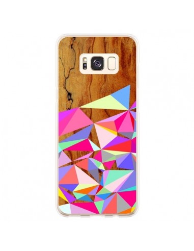 Coque Samsung S8 Plus Wooden Multi Geo Bois Azteque Aztec Tribal - Jenny Mhairi