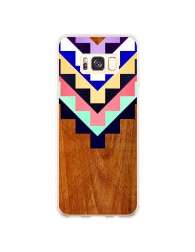 Coque Samsung S8 Plus Wooden Tribal Bois Azteque Aztec Tribal - Jenny Mhairi