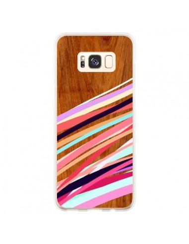 Coque Samsung S8 Plus Wooden Waves Coral Bois Azteque Aztec Tribal - Jenny Mhairi