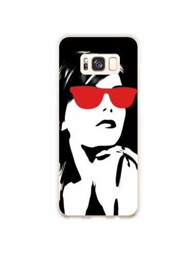 Coque Samsung S8 Plus Fille Lunettes Rouges - Jonathan Perez