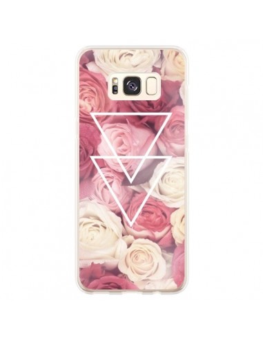 Coque Samsung S8 Plus Roses Triangles Fleurs - Jonathan Perez