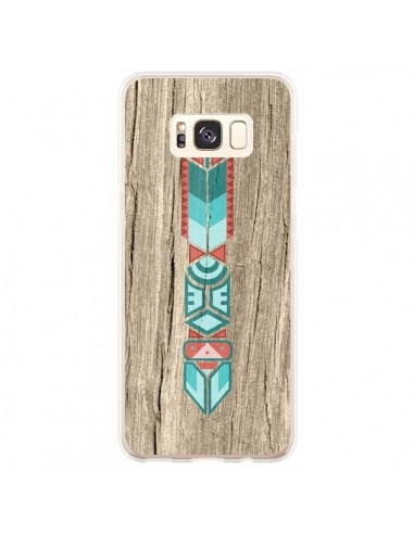 Coque Samsung S8 Plus Totem Tribal Azteque Bois Wood - Jonathan Perez