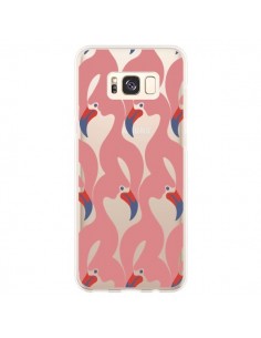 Coque Samsung S8 Plus Flamant Rose Flamingo Transparente...