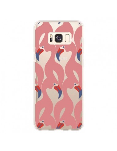 Coque Samsung S8 Plus Flamant Rose Flamingo Transparente - Dricia Do