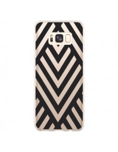 Coque Samsung S8 Plus Geometric Azteque Noir Transparente...