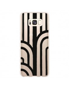 Coque Samsung S8 Plus Geometric Noir Transparente -...