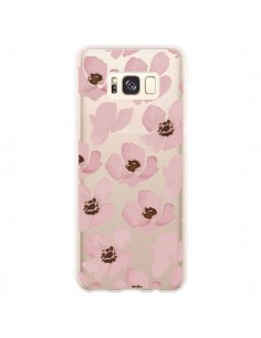 Coque Samsung S8 Plus Fleurs Roses Flower Transparente -...