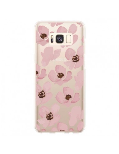 Coque Samsung S8 Plus Fleurs Roses Flower Transparente - Dricia Do