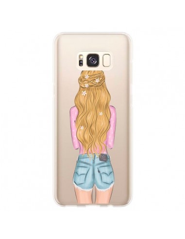 Coque Samsung S8 Plus Blonde Don't Care Transparente - kateillustrate