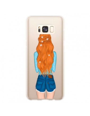 Coque Samsung S8 Plus Red Hair Don't Care Rousse Transparente - kateillustrate