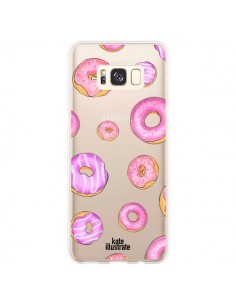 Coque Samsung S8 Plus Pink Donuts Rose Transparente -...
