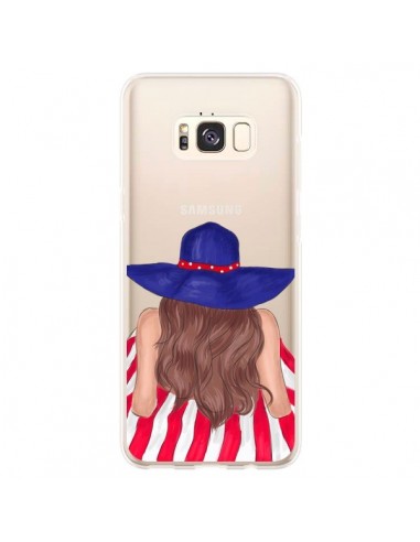 Coque Samsung S8 Plus Beah Girl Fille Plage Transparente - kateillustrate