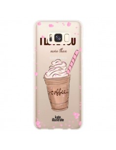 Coque Samsung S8 Plus I love you More Than Coffee Glace...