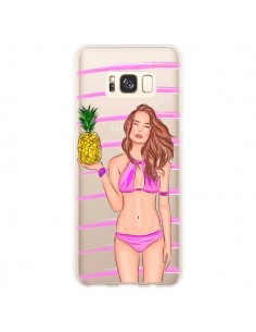 Coque Samsung S8 Plus Malibu Ananas Plage Ete Rose...