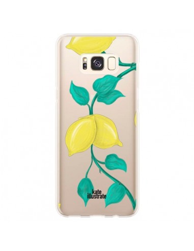 Coque Samsung S8 Plus Lemons Citrons Transparente - kateillustrate