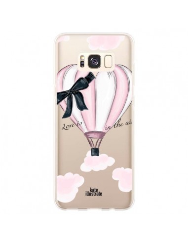 Coque Samsung S8 Plus Love is in the Air Love Montgolfier Transparente - kateillustrate