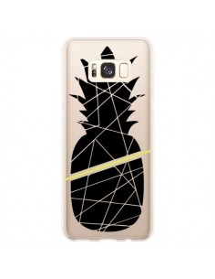 Coque Samsung S8 Plus Ananas Noir Transparente -...