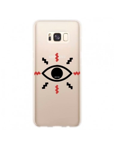 Coque Samsung S8 Plus Eye I See You Oeil Transparente - Koura-Rosy Kane