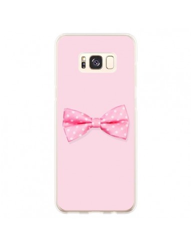 Coque Samsung S8 Plus Noeud Papillon Rose Girly Bow Tie - Laetitia